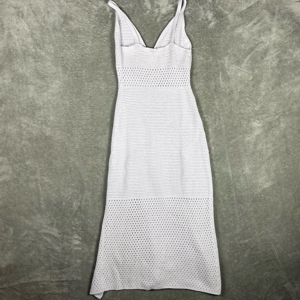 Aritzia Dress Womens XS Wilfred Evie Crochet Pastel Boho Whimsical Midi Lavender - Picture 11 of 12